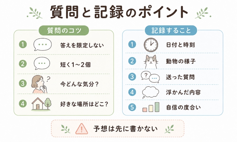 質問と記録のポイント