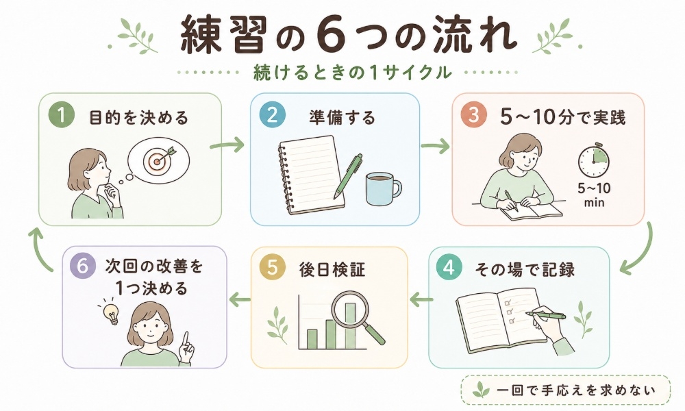 練習の6つの流れ