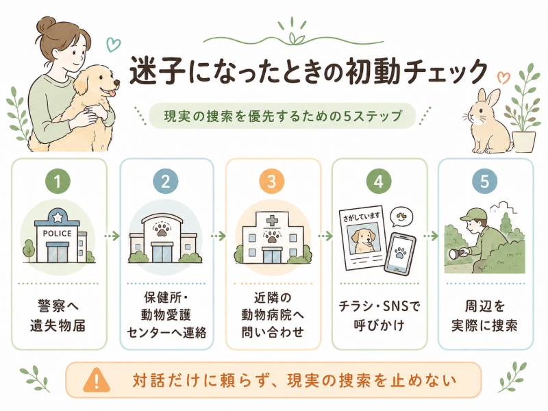 迷子になったときの初動チェック